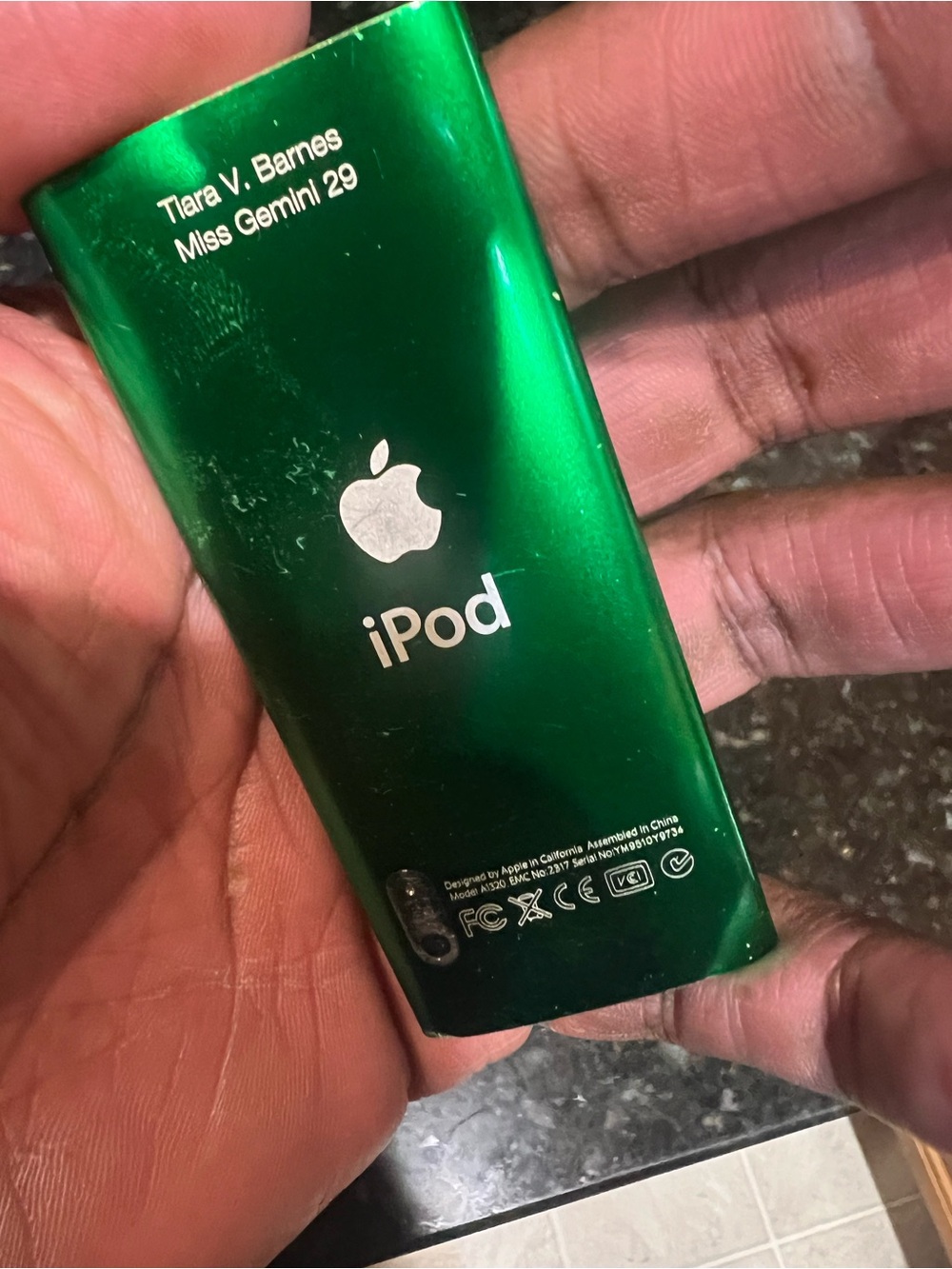 iPod Nano 16GB. No headphones…..engraved….excellent condition